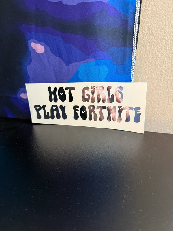 Hot Girls Play Fnite Wavy Hearts Decal