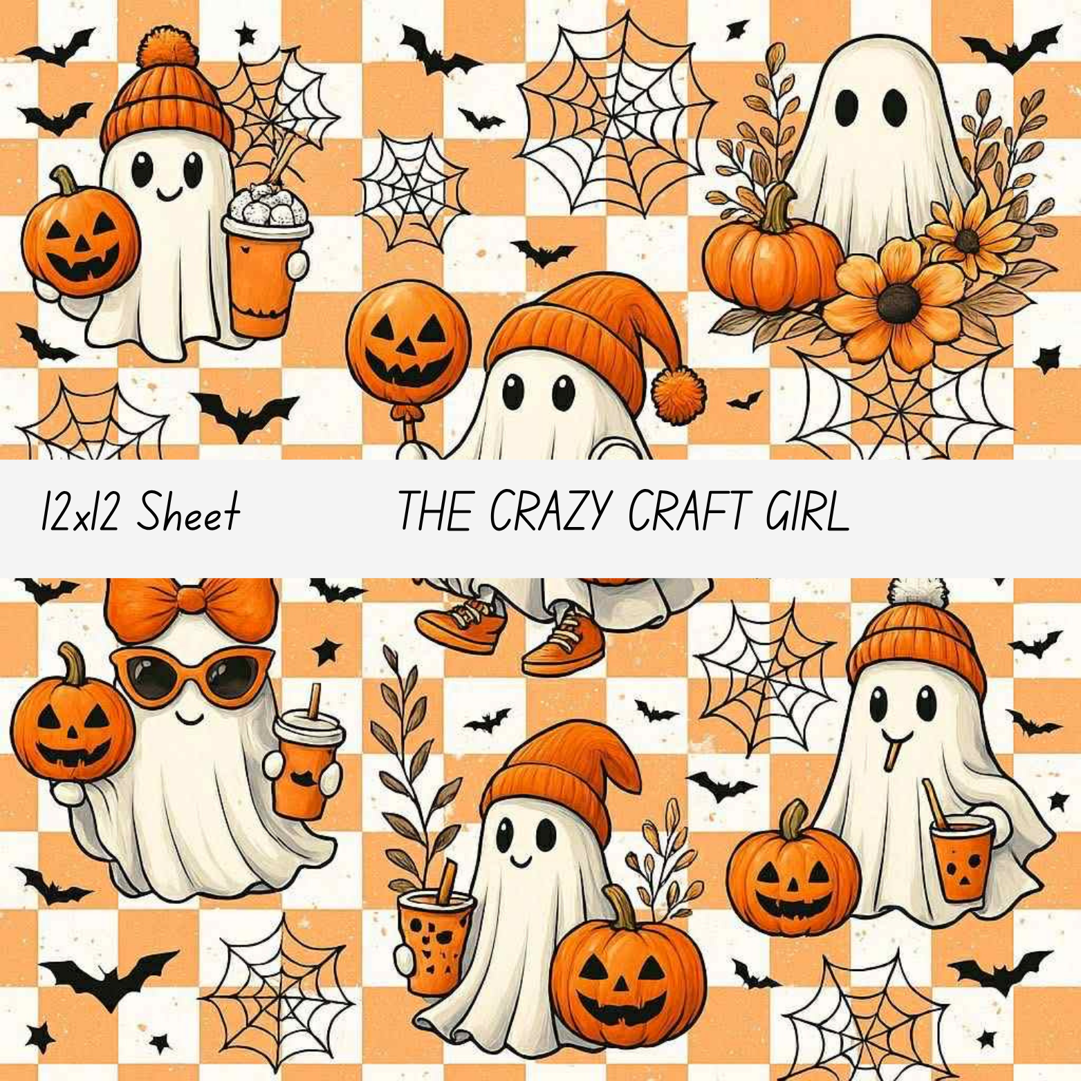 Bats Webs and Ghosts Vinyl Sheets