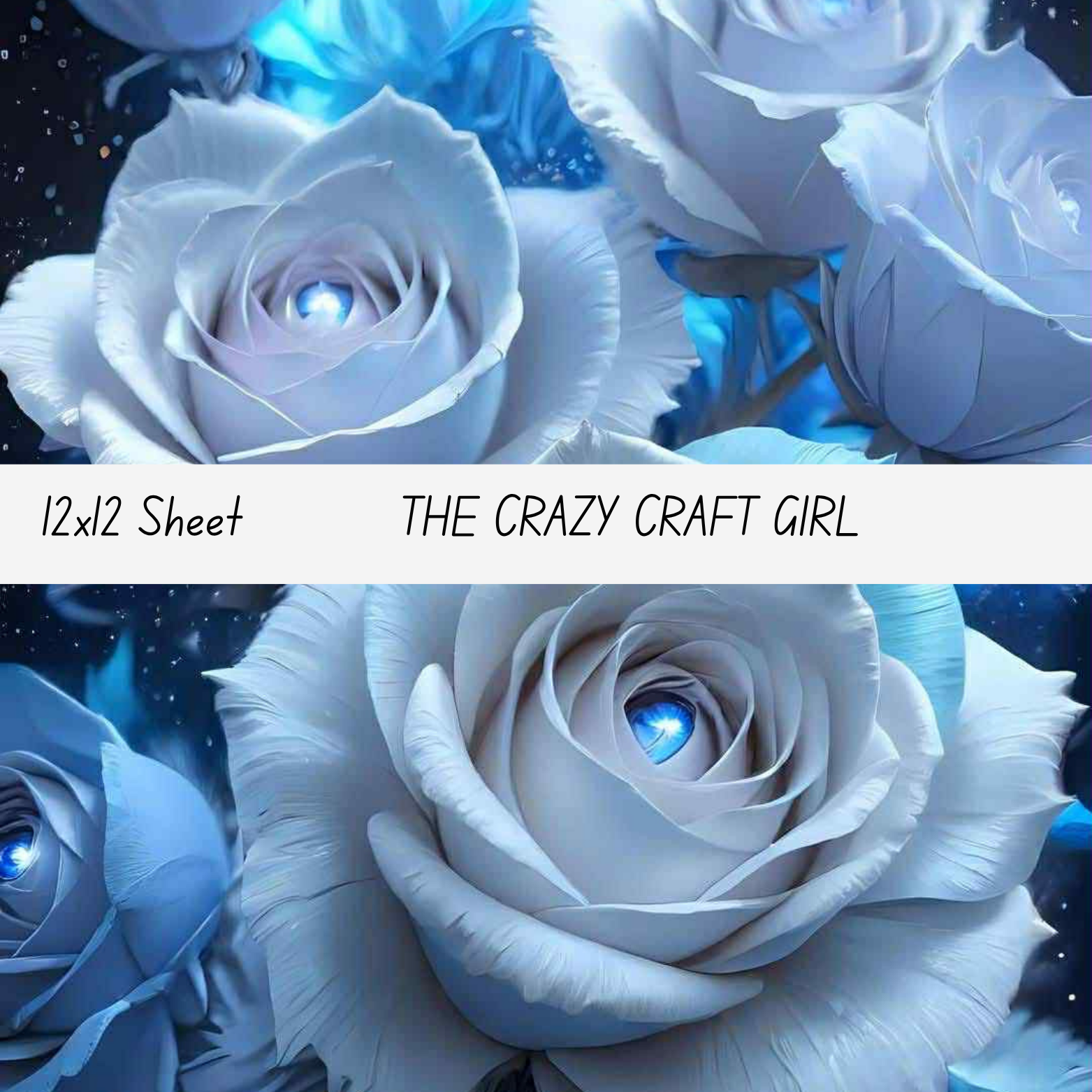 Blue Roses Vinyl Sheets