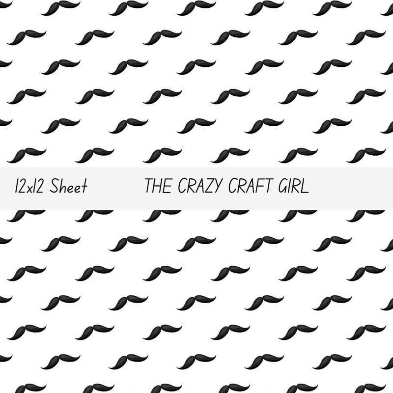 Black Mustache Vinyl Sheets