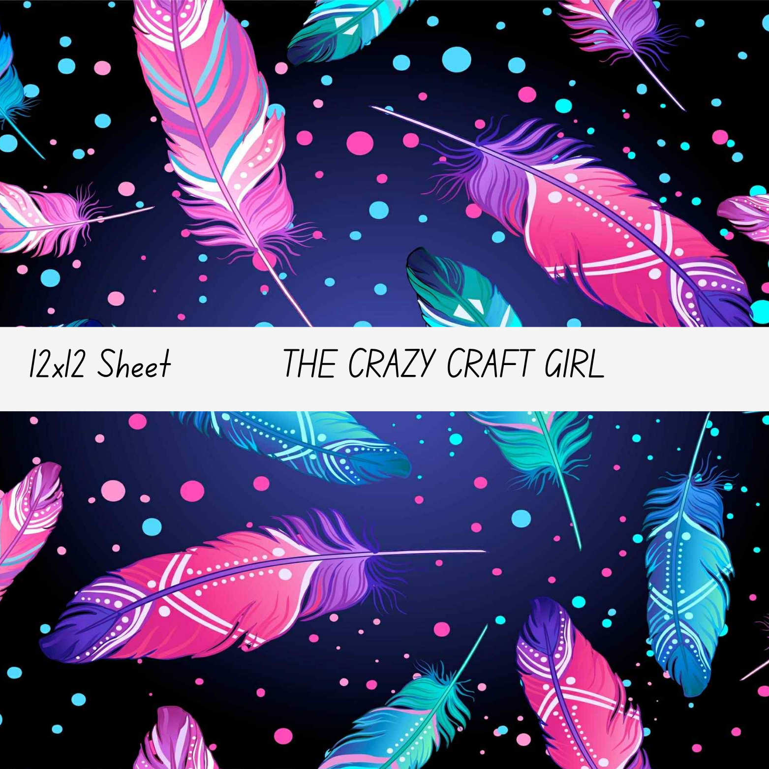 Black Feathers Vinyl Sheets