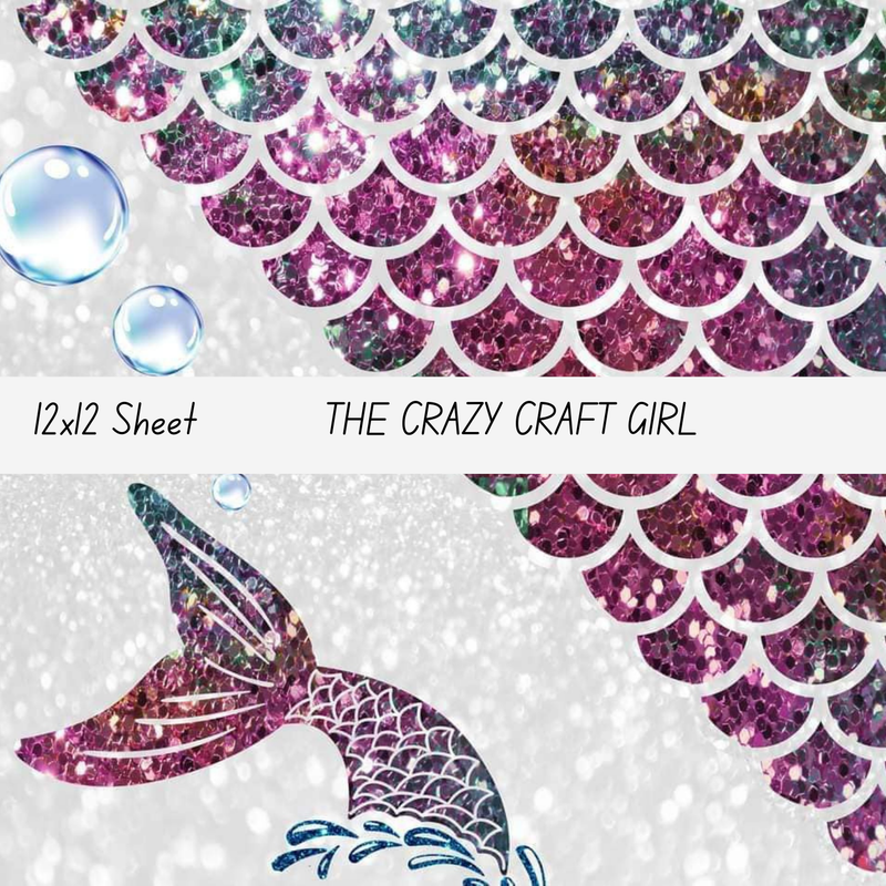 Mermaid and Scales Vinyl Sheets