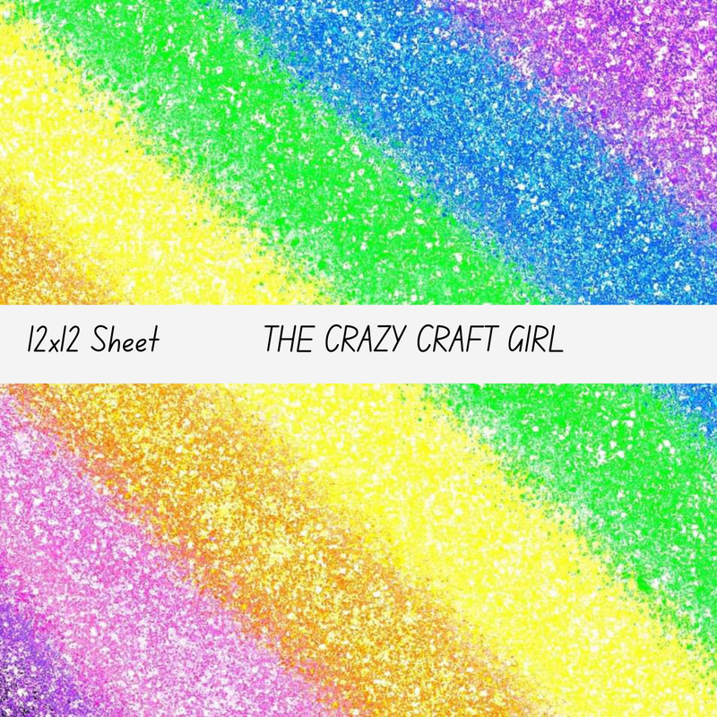 Sparkle Rainbow Vinyl Sheets