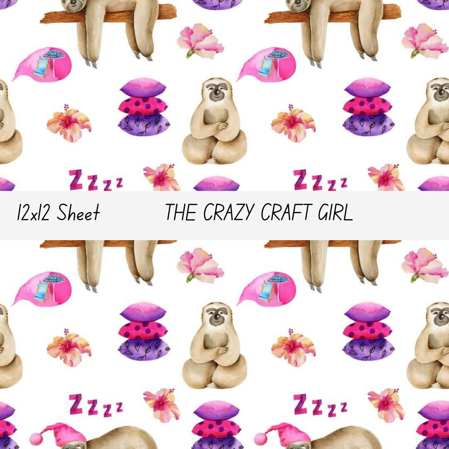 Sleepy Sloth Vinyl Sheets