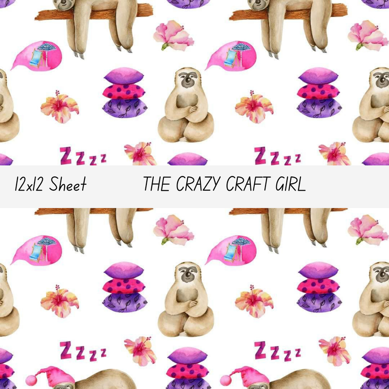 Sleepy Sloth Vinyl Sheets