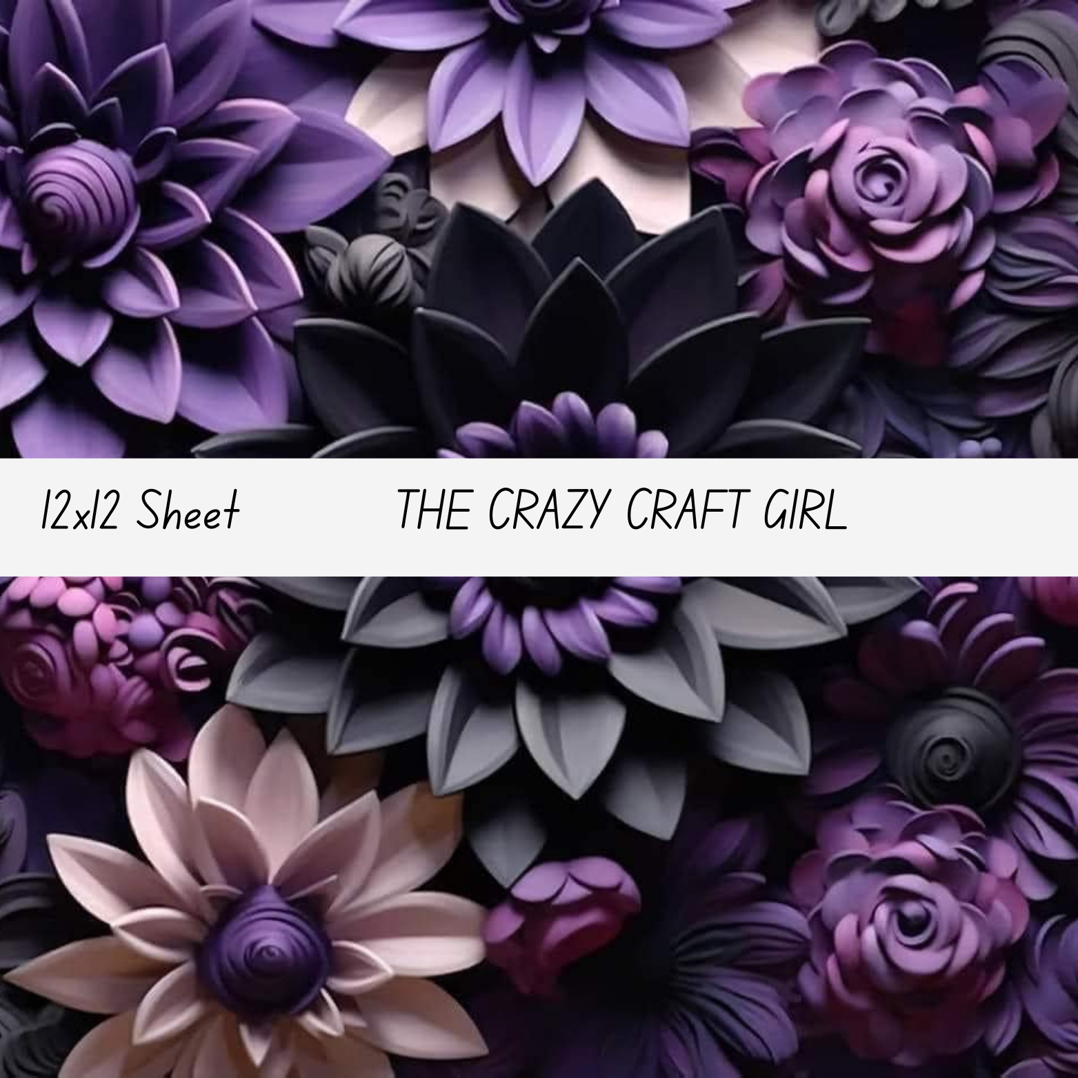 Dark Floral Vinyl Sheets