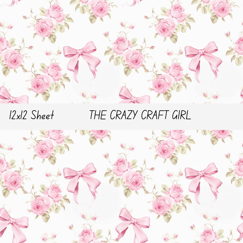 Floral Bows Vinyl Sheets