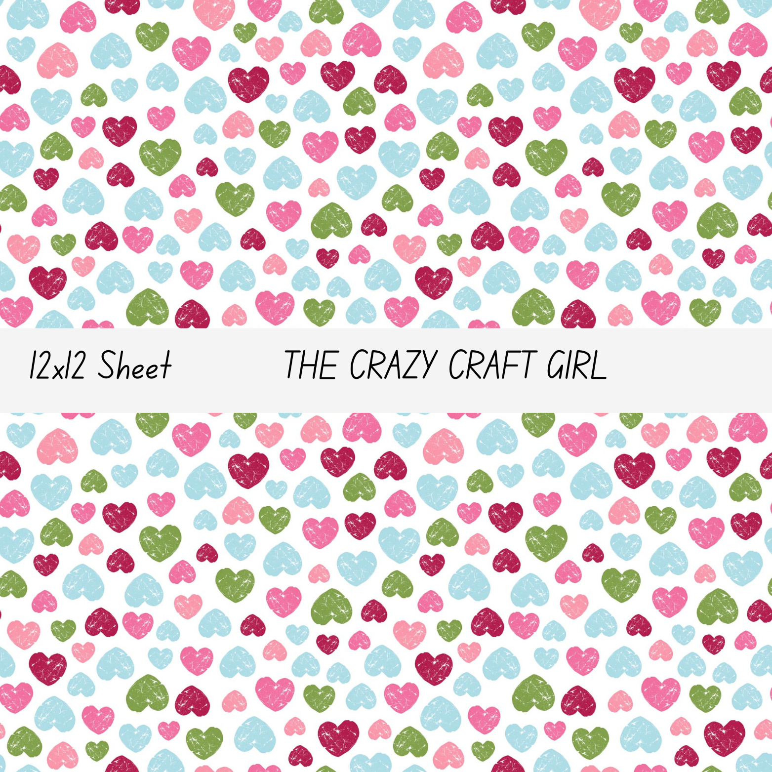 Colorful Hearts Vinyl Sheets