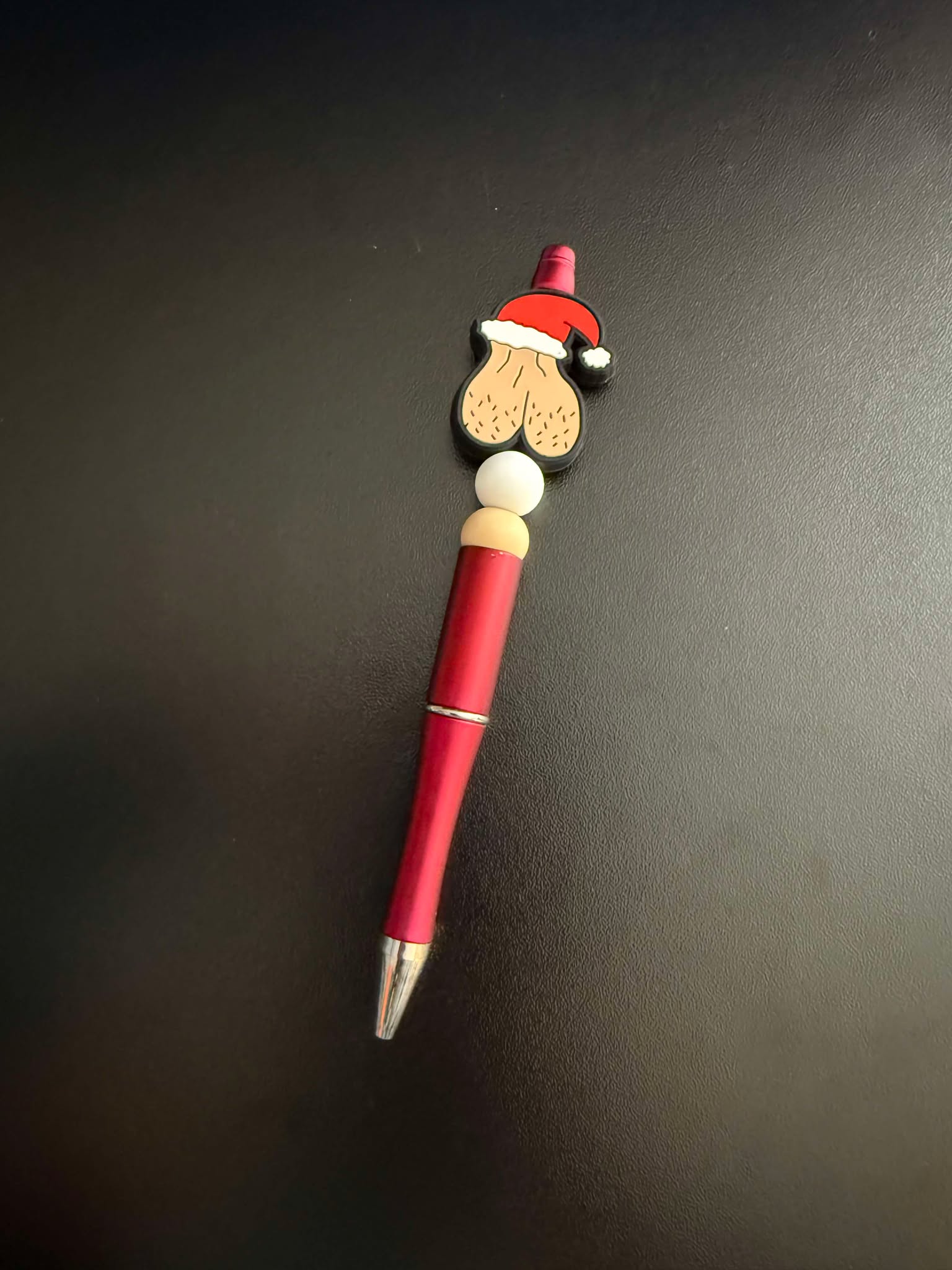 Nut Sack Silicone Beaded Pen
