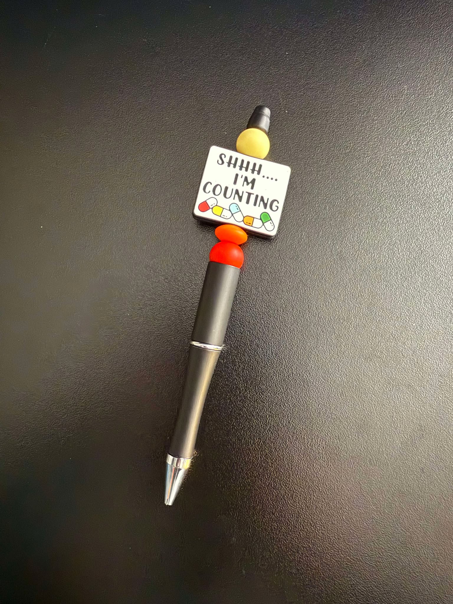 Shhh I'm Counting Silicone Beaded Pen