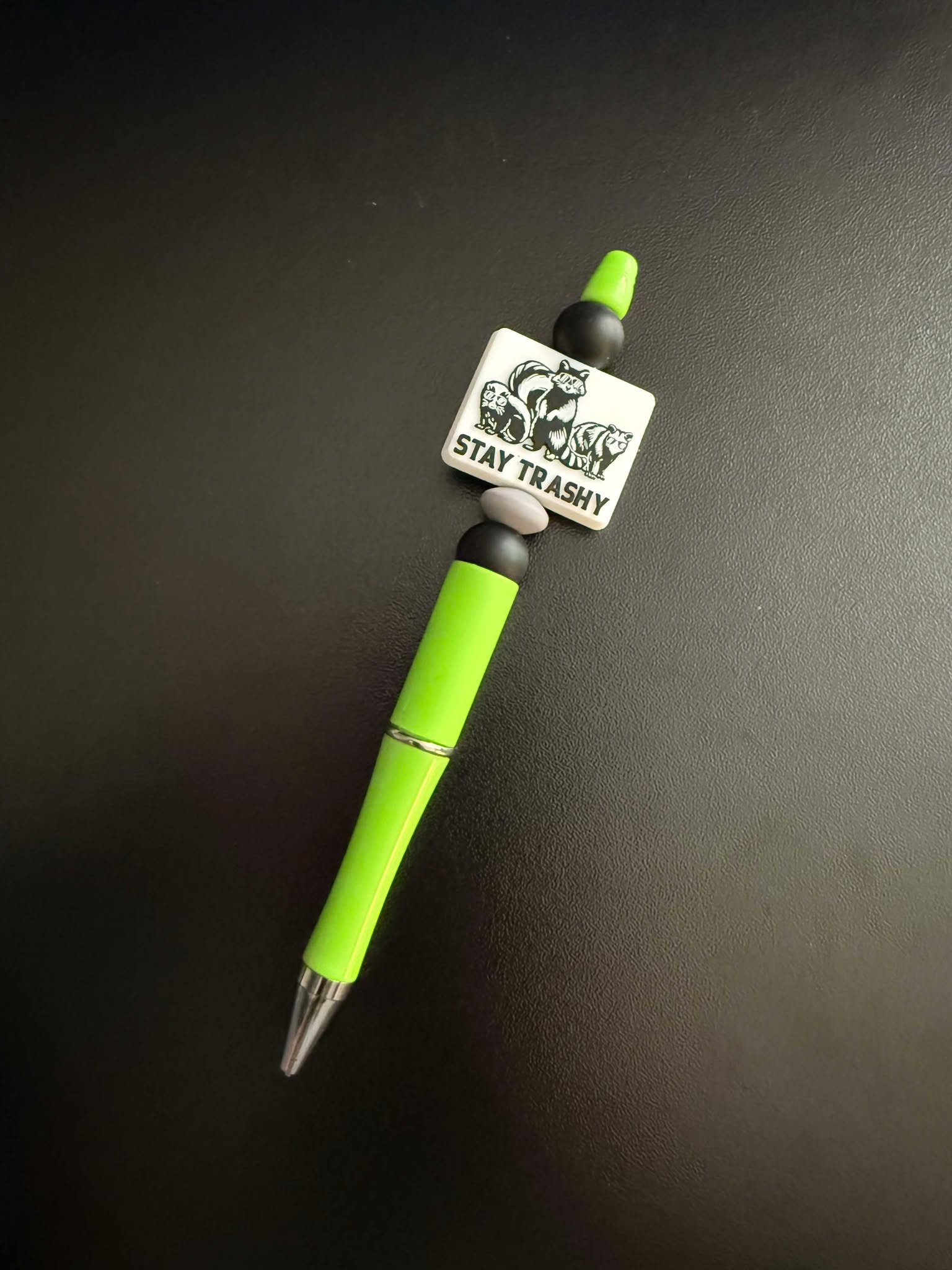 Stay Trashy Silicone Beaded Pen