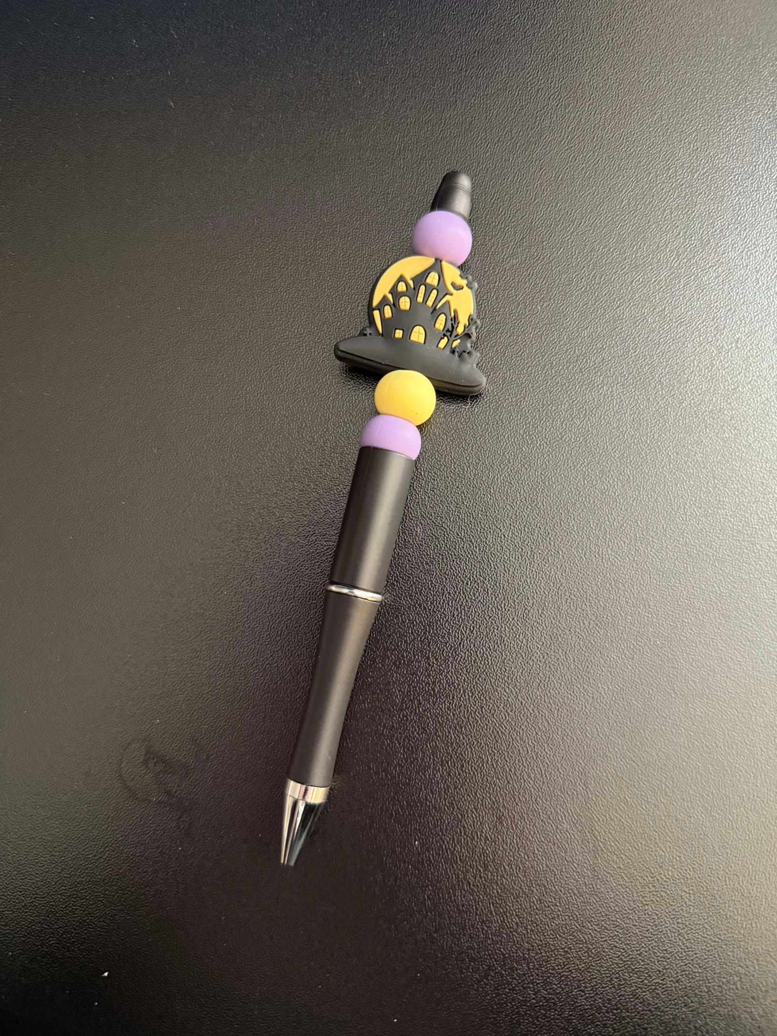 Spooky Halloween House Silicone Beaded Pen
