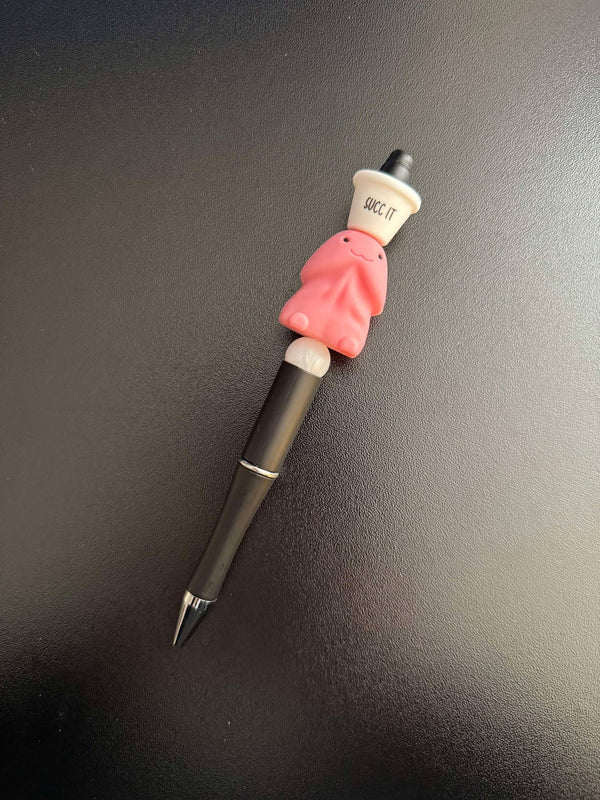 Succ It Pink Richard Silicone Beaded Pen
