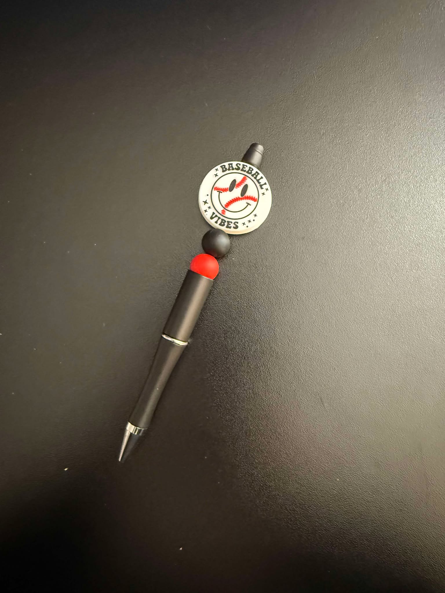 Baseball Vibes Silicone Beaded Pen