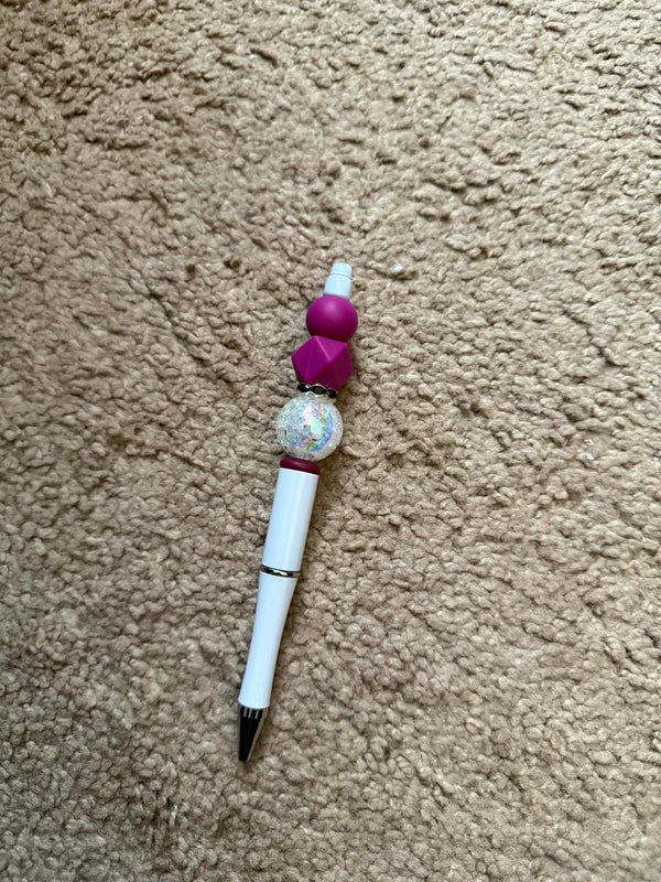 Plum Theme Beaded Pen