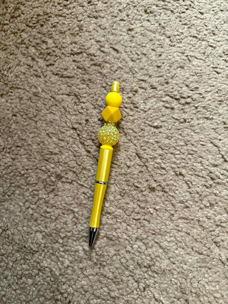 Yellow Theme Beaded Pen