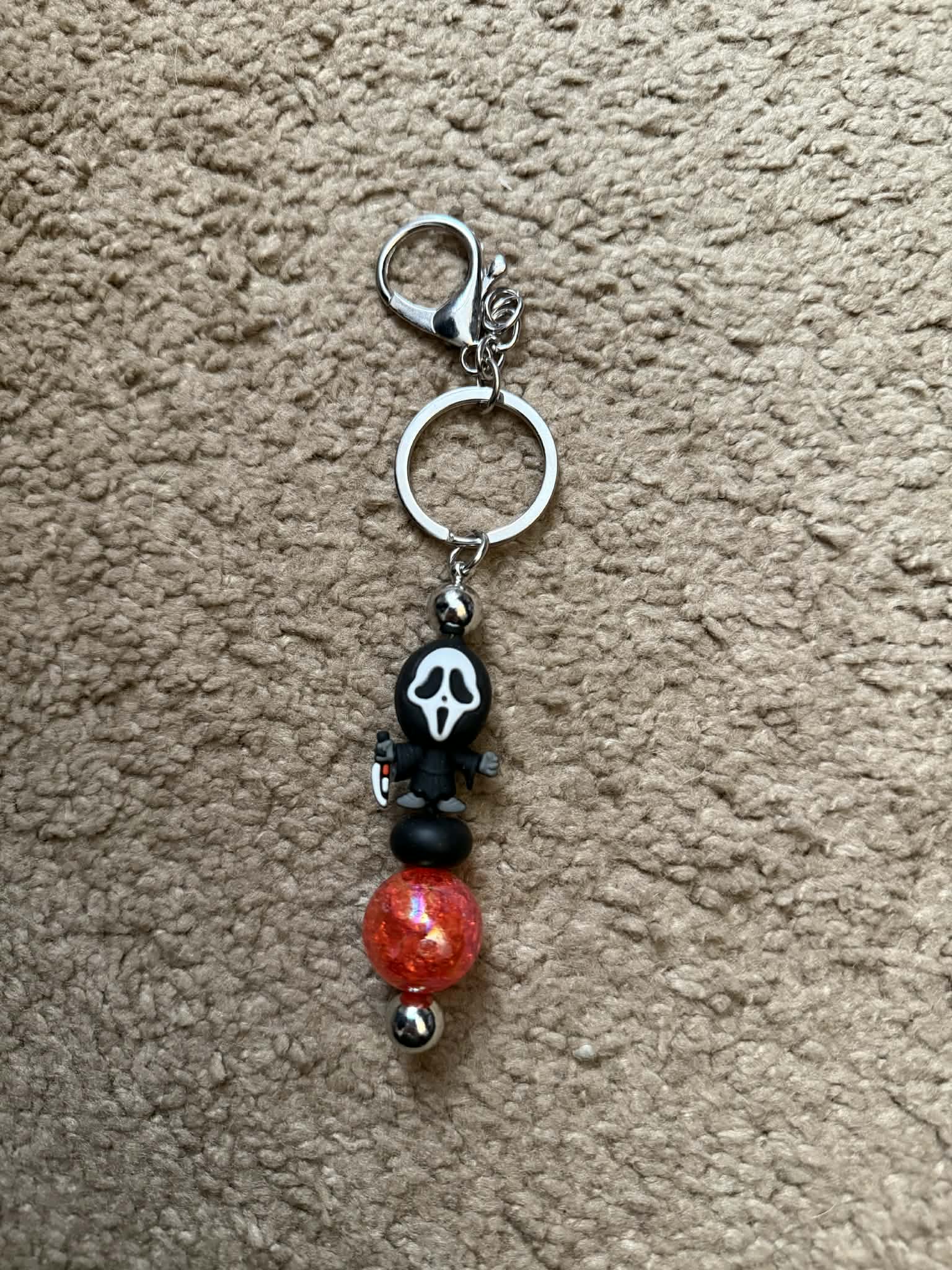 Spooky Killer Beaded Keychain
