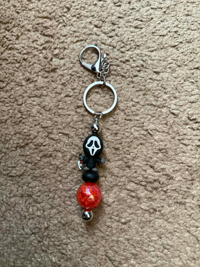 Spooky Killer Beaded Keychain