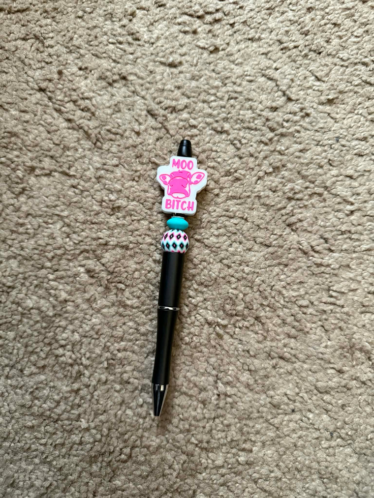 Moo Bitch Beaded Pen