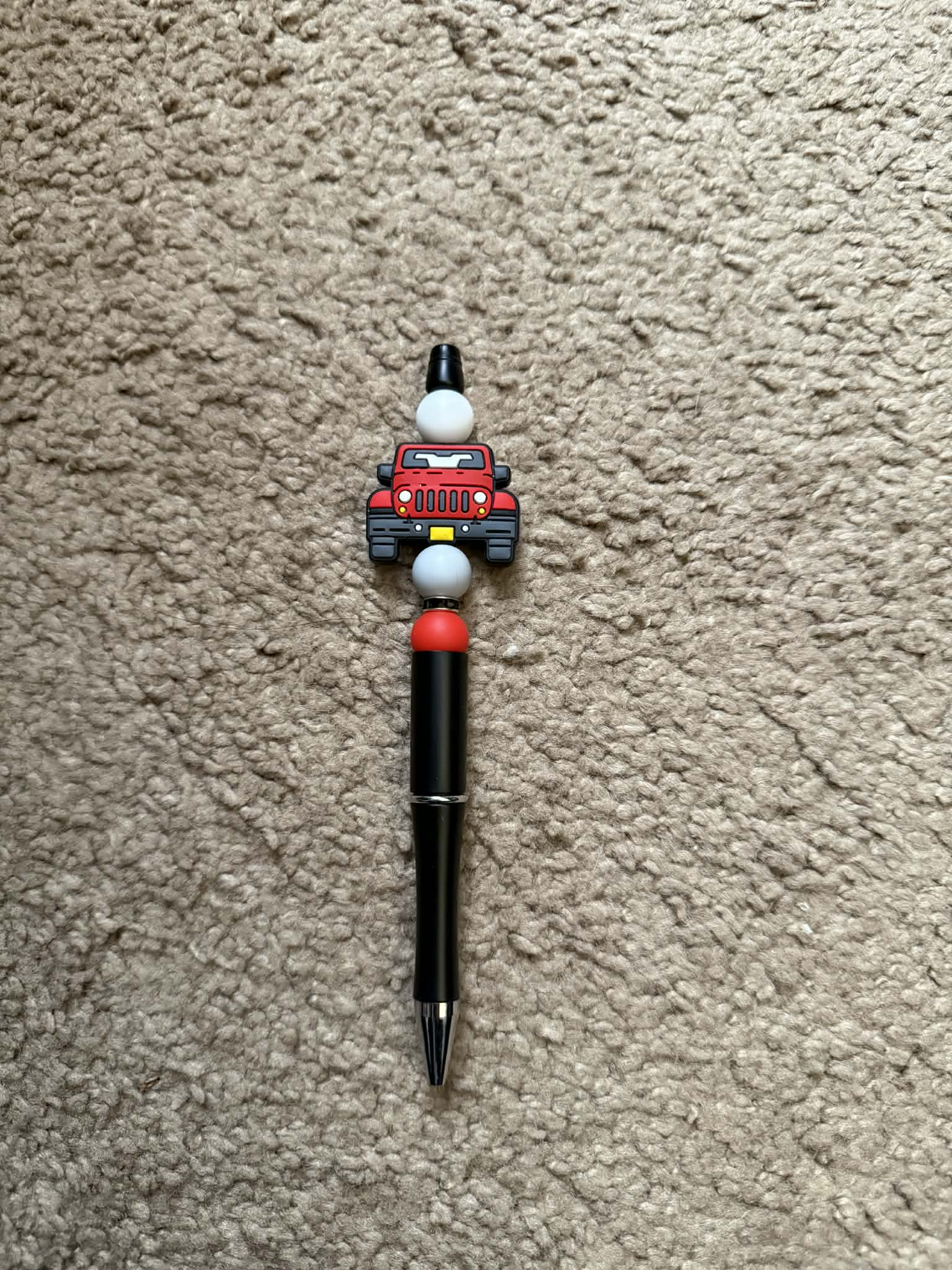 Red Beep Beaded Pen