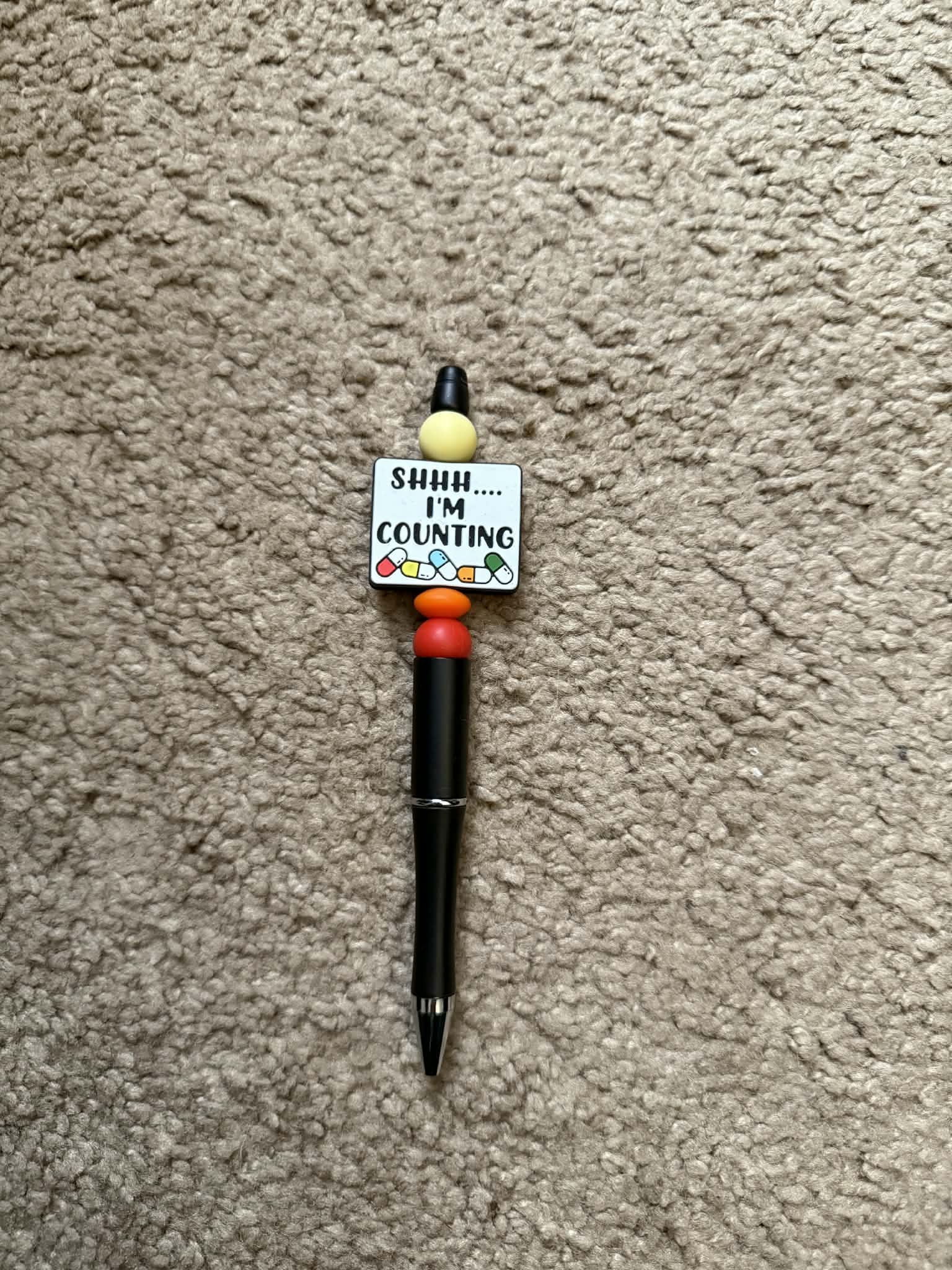 Shhh I'm Counting Beaded Pen