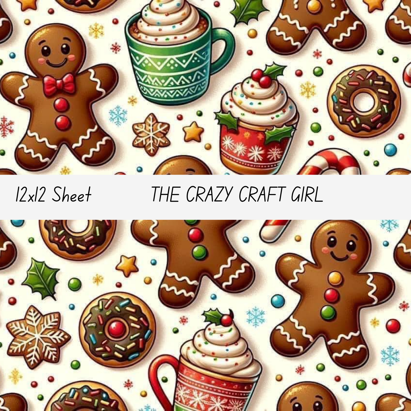 Gingerbread Cookie Theme Vinyl Sheets