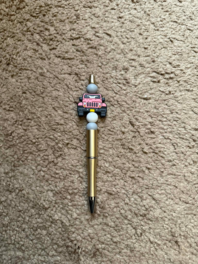 Pink Beep Beaded Pen