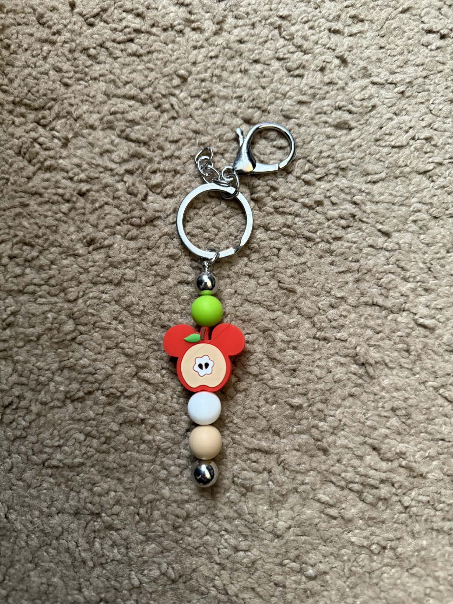 Apple Ears Beaded Keychain