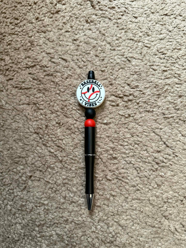 Baseball Vibes Beaded Pen