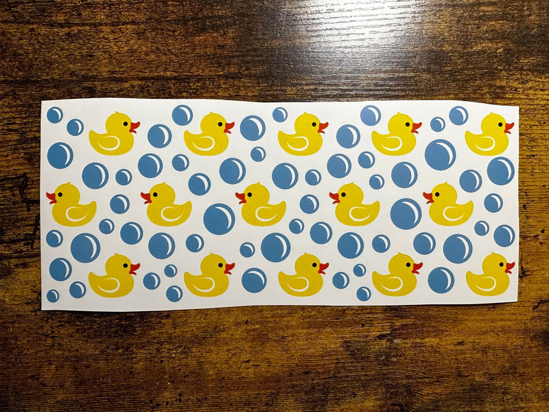 Rubber Duck with Bubbles Libbey Wrap