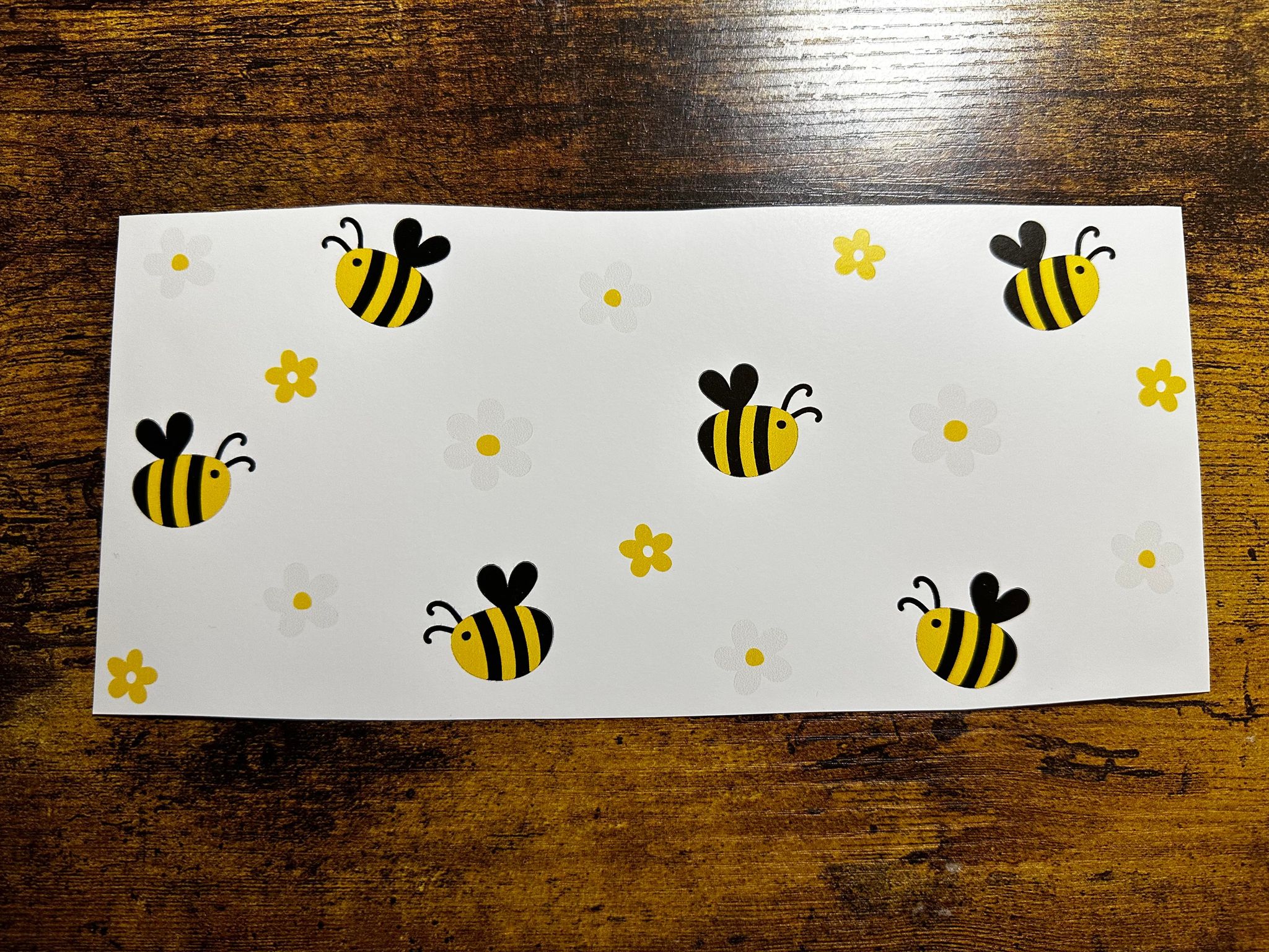 Bees and Flowers Theme Cold Cup Wrap