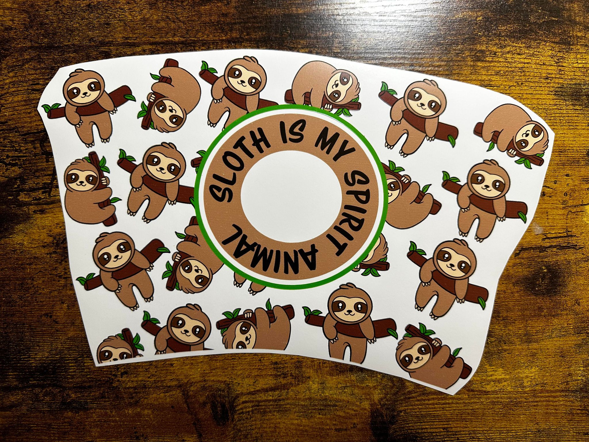 Sloth Is My Spirit Animal Cold Cup Wrap