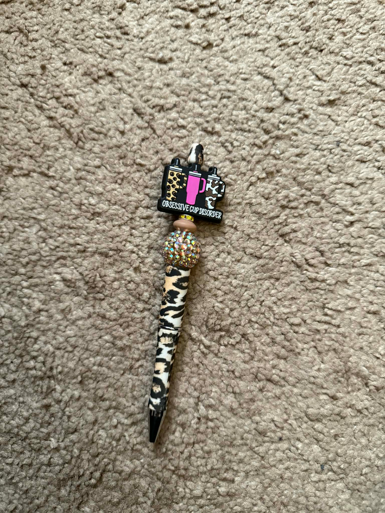 Obsessive Cup Disorder Beaded Pen