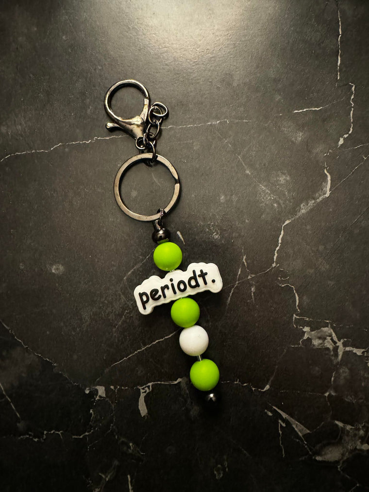 Period T Beaded Keychain