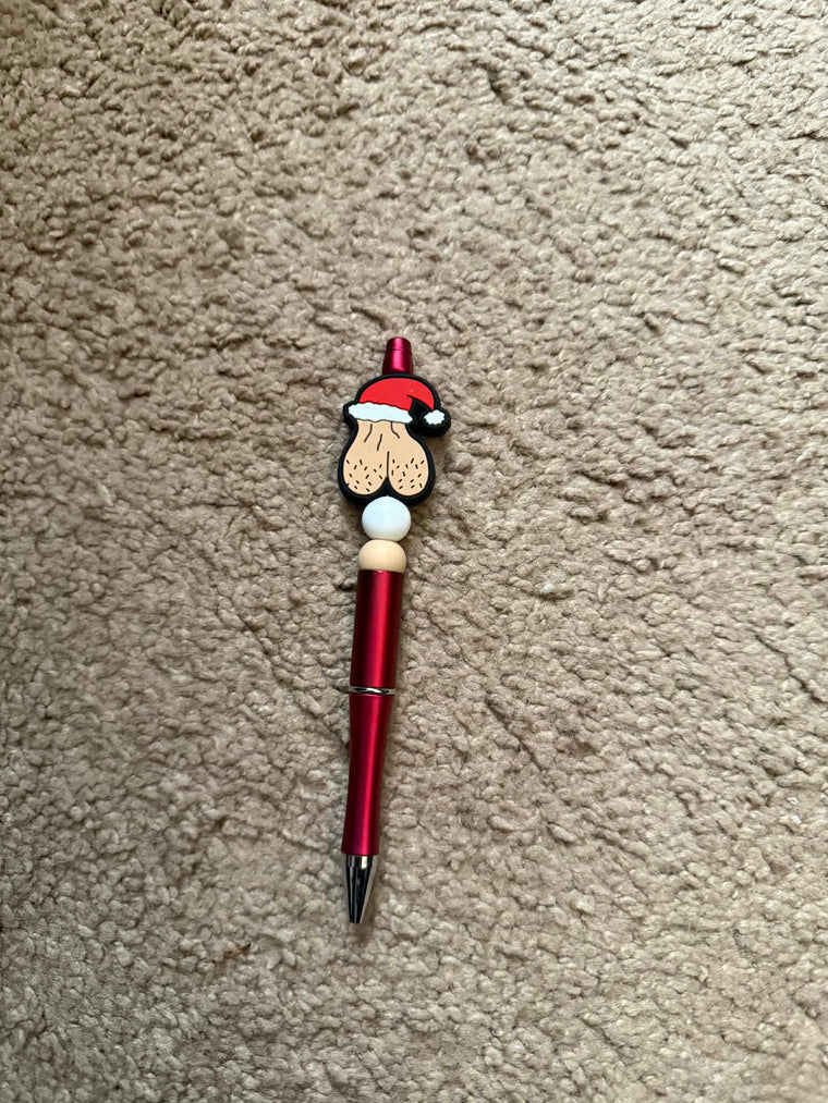 Nut Sack Beaded Pen