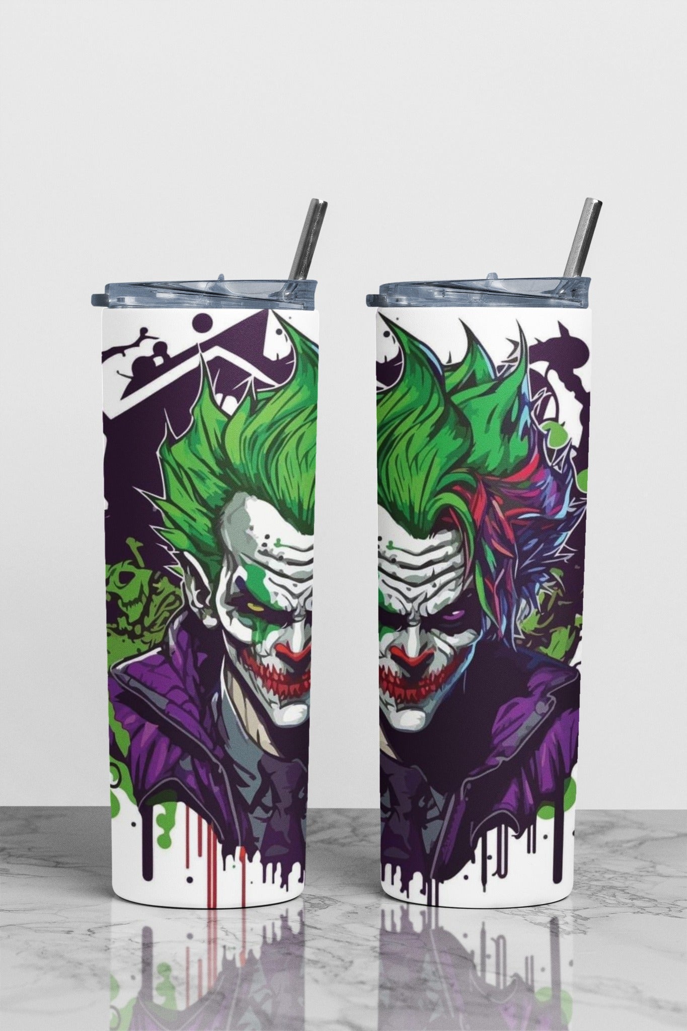 Clown Price of Crime Theme Sublimation Tumbler