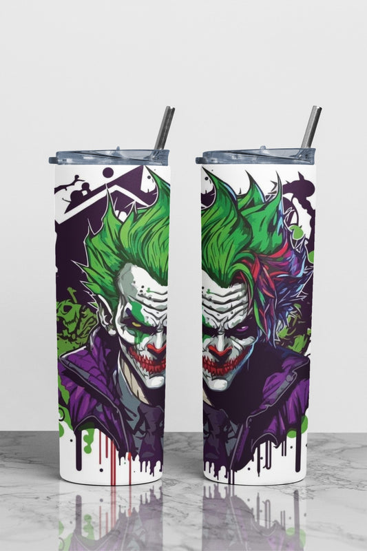 Clown Price of Crime Theme Sublimation Tumbler