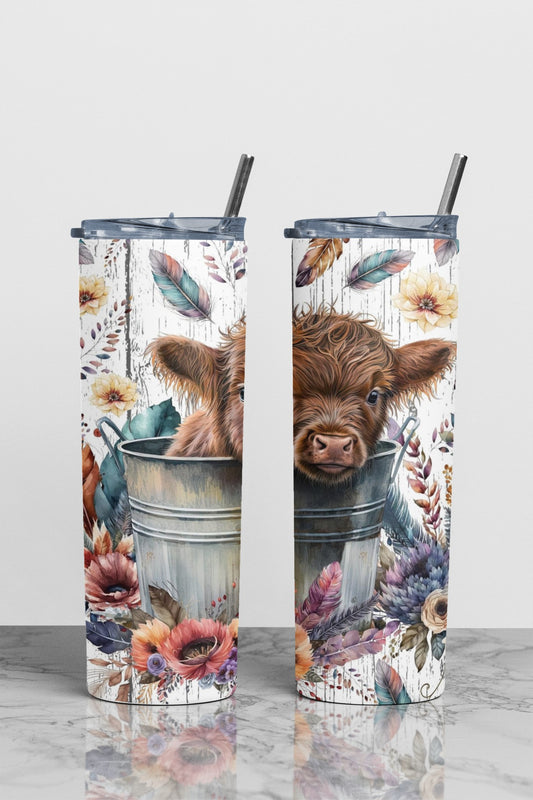 Cow In A Bucket Sublimation Tumbler