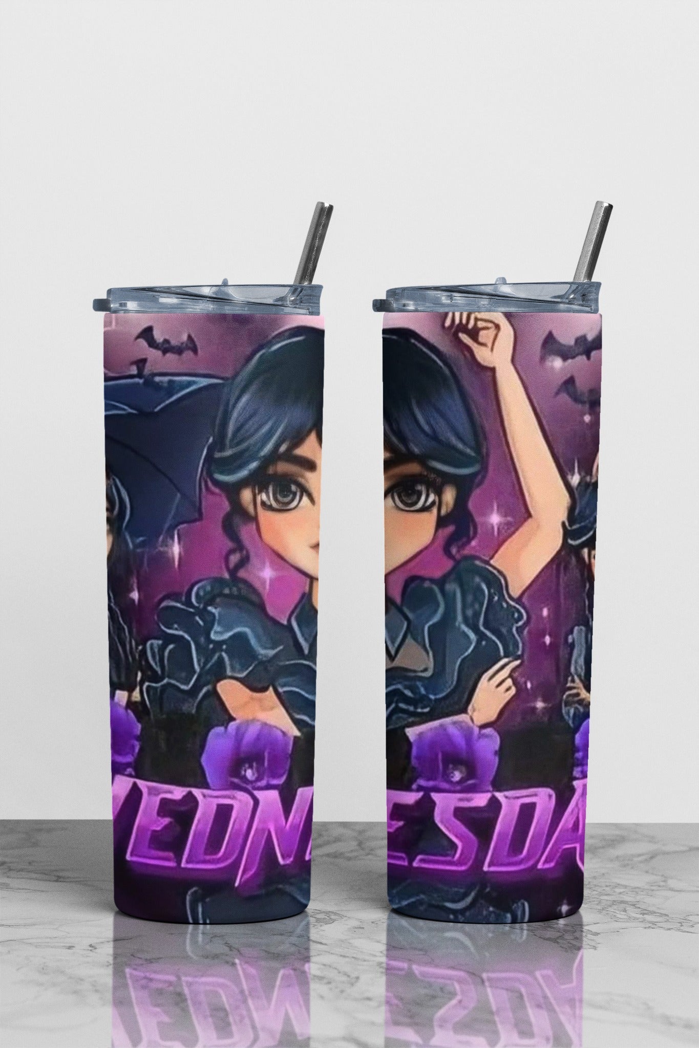 Black Hair Theme Sublimation Tumbler