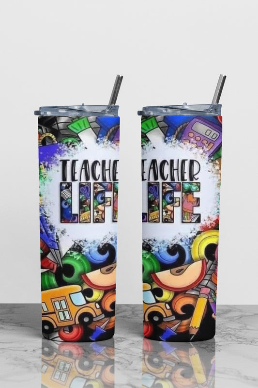 Teacher Life Sublimation Tumbler