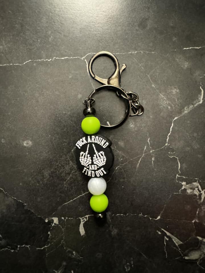 F Around and Find Out Beaded Keychain