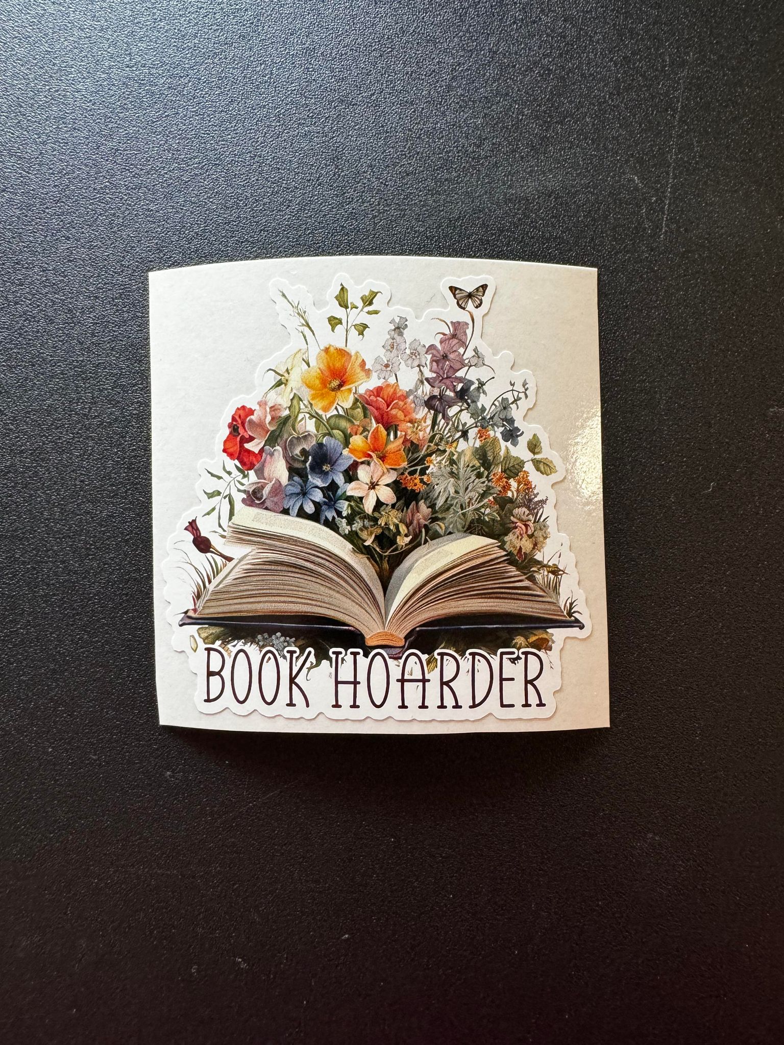 Book Hoarder with Floral Decal