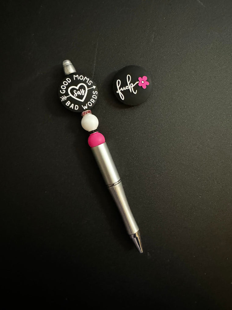 Good Moms Say Bad Words.. Fuck.. Silicone Beaded Pen