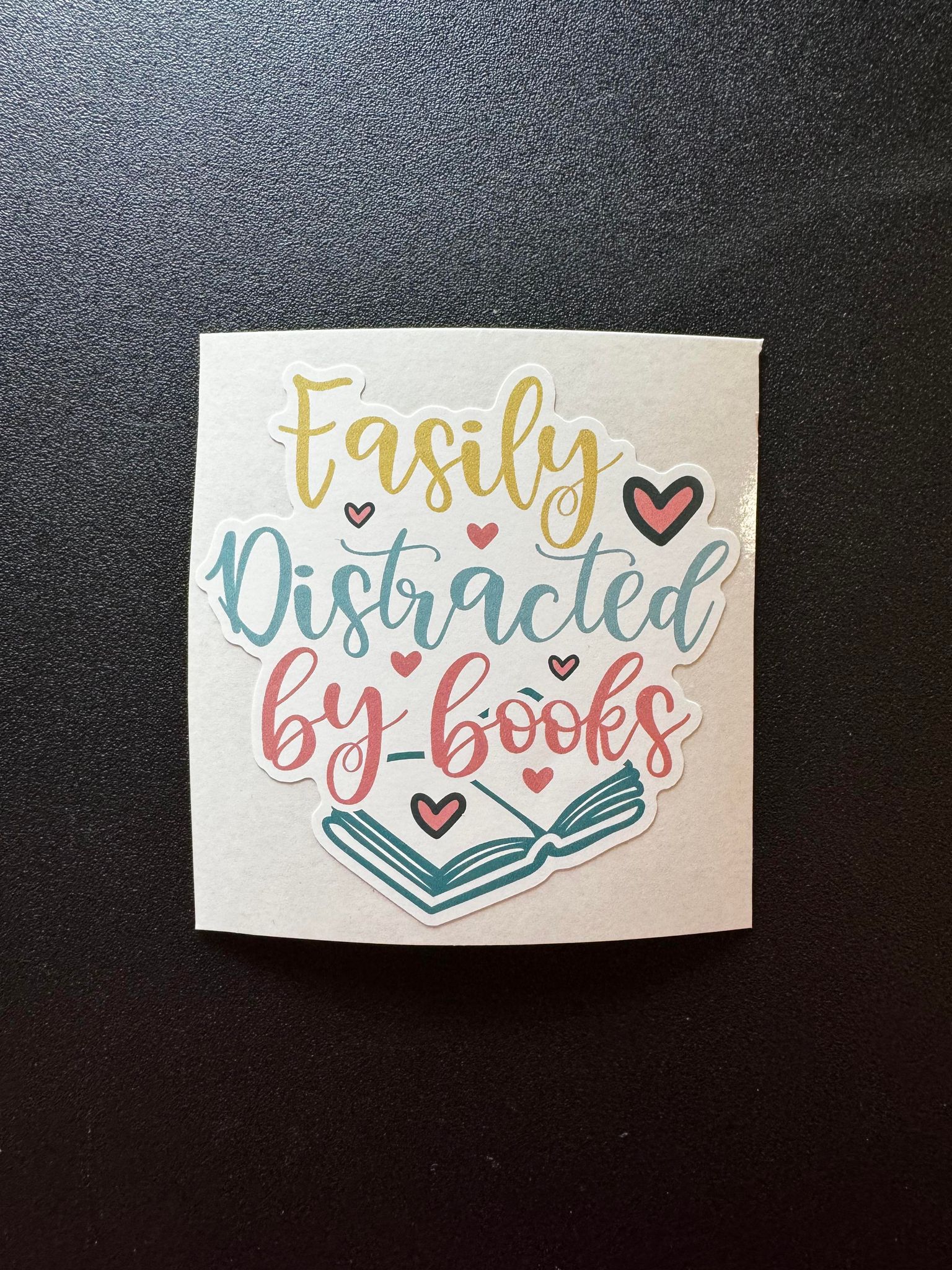 Easily Distracted By Books Decal