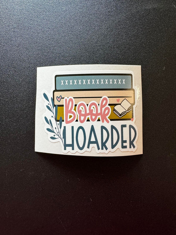 Book Hoarder with Books Decal