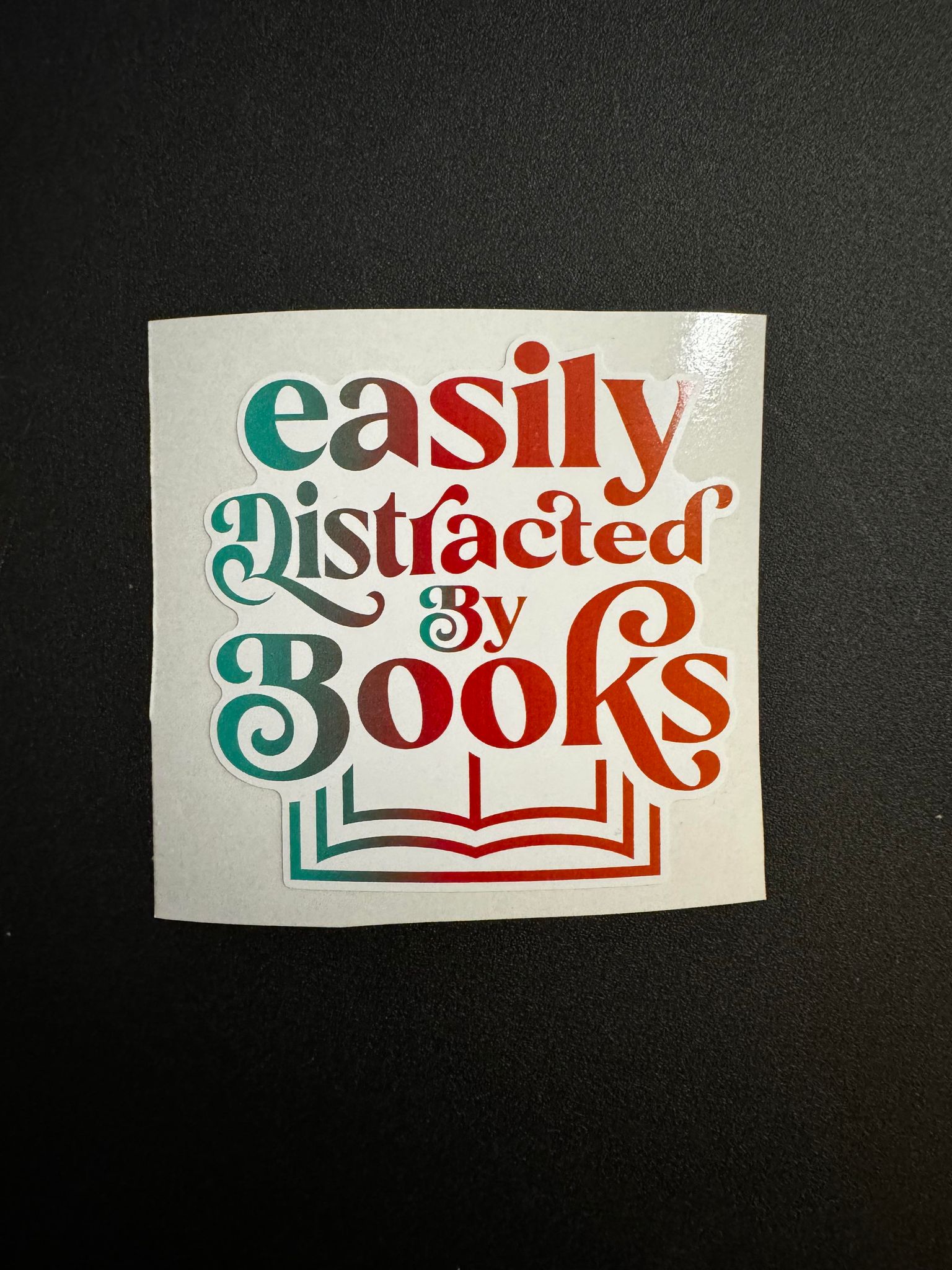 Easily Distracted By Books Decal