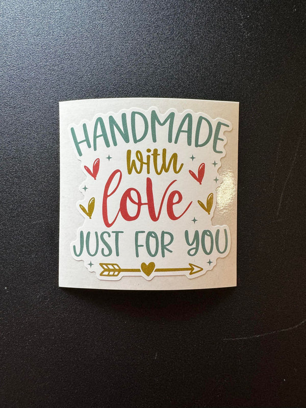 Handmade With Love Just For You Decal