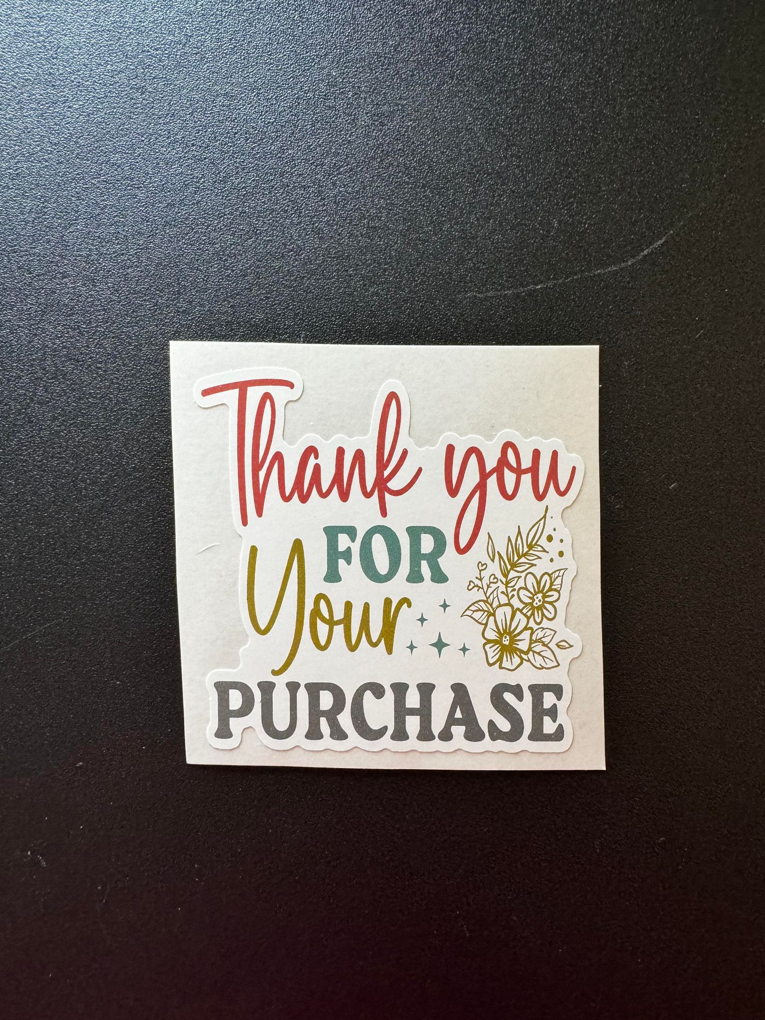 Thank You For Your Purchase Decal