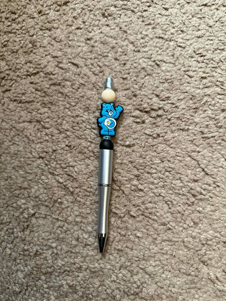 Blue Bear Beaded Pen