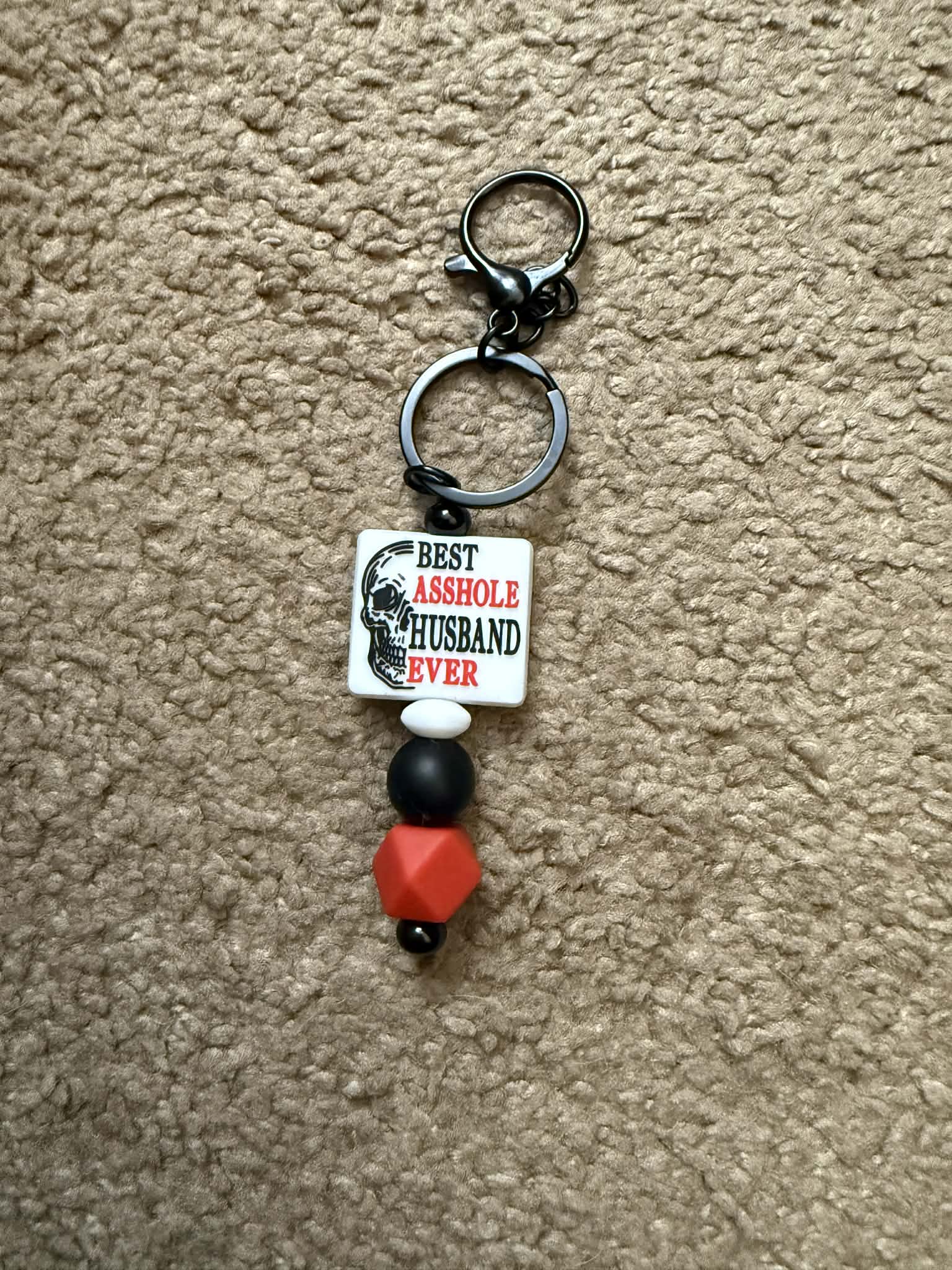 Best Asshole Husband Ever Beaded Keychain